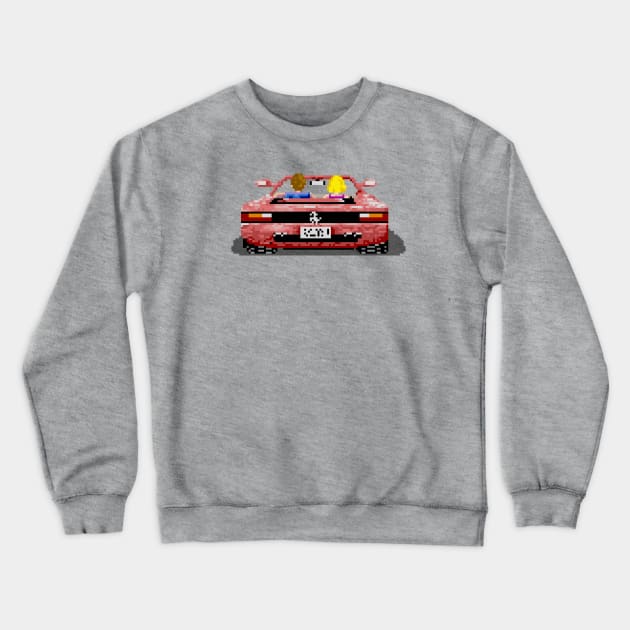 Outrun Ferrari Crewneck Sweatshirt by GraphicGibbon